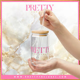 Pretty The Label Sipper Glass, 16oz